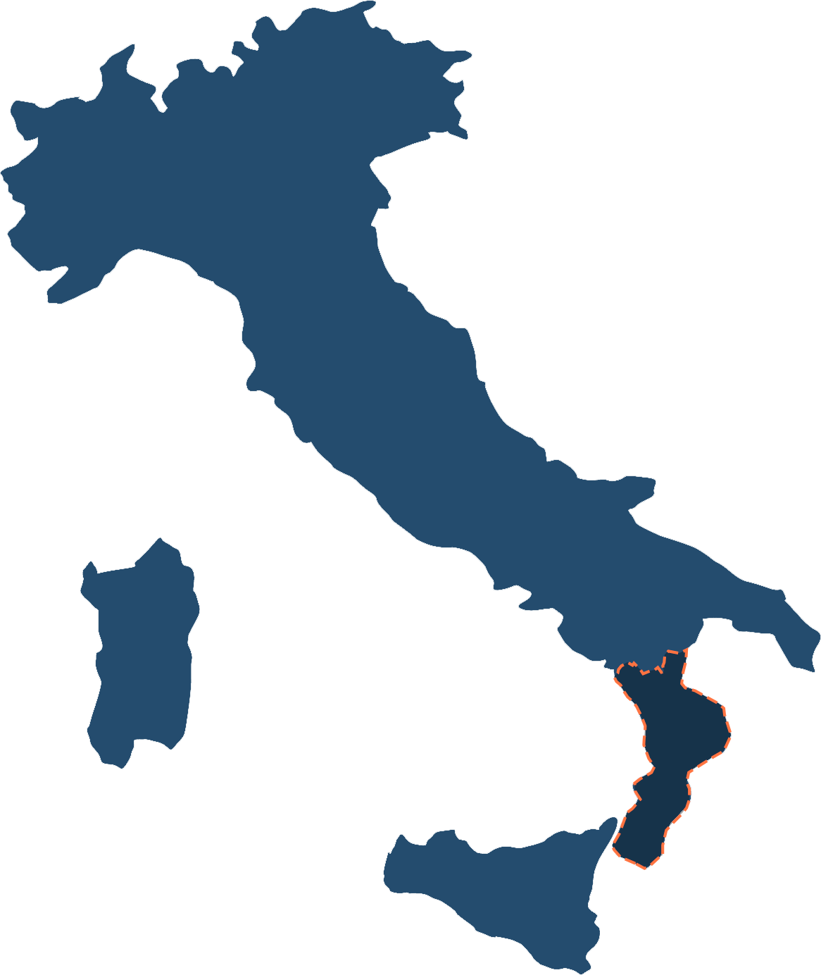 Mapa Calabria